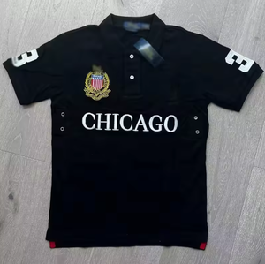 <span class=keywords><strong>Polo</strong></span> décontracté pour homme en coton 100% avec logo brodé personnalisé, coupe courte, hauts de créateur de la marque Laurenes City - Product Image 3