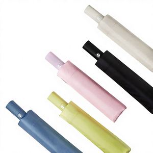 Nouveau Parapluie Pliant Semi-Automatique Renforcé à 8 Baleines et Double Nervure, Grande Taille pour Hommes, Double Usage Soleil Pluie Anti-UV en Acier - Product Image 1