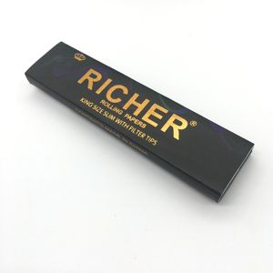 Papier à rouler personnalisé de marque, en papier de riz, 108 mm, format King Size, avec fermeture élastique, embouts et gomme arabique naturelle, 32/50 feuilles - Product Image 5