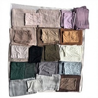 Écharpe en rayonne et modal très populaire pour femmes musulmanes, motif uni, foulard arabe islamique, ensemble sous-bonnet en bambou