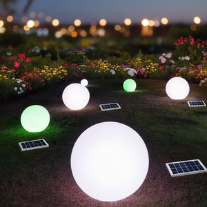 Lampe à Cristal à Énergie Solaire, Lumière Sphérique LED RVB, Lumière de Jardin en Plastique PE avec Alimentation par Batterie LED CC, Boule LED Solaire - Product Image 3