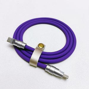 Cable de Carga Rápida para Teléfono 2026, Cable de Cargador <span class=keywords><strong>USB</strong></span> <span class=keywords><strong>C</strong></span> de Silicona Suave y Metal, 240W, Extra Grueso, para iPhone 15 17 PRO - Product Image 4