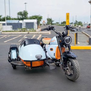 Электрический трехколесный мотоцикл Xiaogui с боковым прицепом, открытый кузов, для перевозки грузов, 12В, для взрослых, экспортная модель, запас хода 30 км, зарядка за 3 часа - Product Image 2
