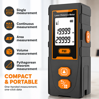 Télémètre laser portable INORM en gros 40m 60m 80m 100m Précision 2mm Mesure de surface et de volume Mesure pythagorienne Écran LCD