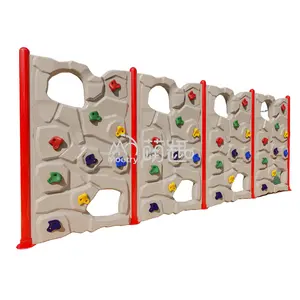 Moetry Kids Plastic Outdoor Rock Climbing Wall Upright Panel Climber with Play Tunnel for Daycare Center Preschool