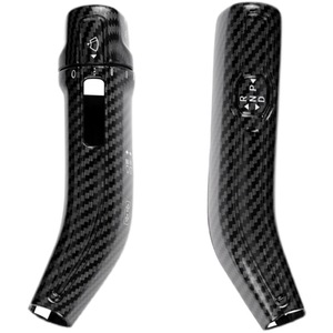 SNBLO Pegatinas para el Interior del Coche, Palanca de Cambios, Limpiaparabrisas, Control de Crucero, Textura de Fibra de Carbono Plateada, Juego de 5 Piezas para Mercedes Benz - Product Image 4