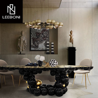 Boca do lobo table laquée noire de luxe personnalisée 5 start hall d'hôtel table de console de couloir antique