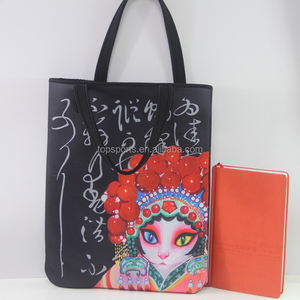 Nuovo Stile Impermeabile In Neoprene Borse Da Spiaggia sacchetto di Tote di Modo del sacchetto Sacchetti di Spalla Borse Da Spiaggia con <span class=keywords><strong>Opera</strong></span> di Pechino - Product Image 3