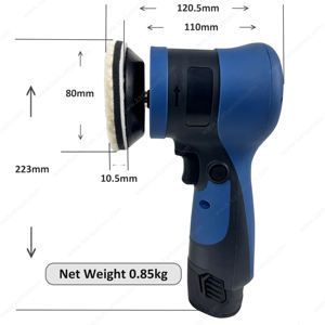 3 Zoll 75 mm 12-Volt-Lithium-Ionen Akku-Poliermaschine mit Variabler Geschwindigkeit, Tragbarer Mini-Polierer für die Autoaufbereitung - Product Image 2