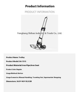 Tweewielrem Luchthaven Kar Staal Aluminium Opvouwbare Handtruck Rem Aanpasbare Oem Bagage Hand <span class=keywords><strong>Trolley</strong></span> Gesloten Structuur - Product Image 6