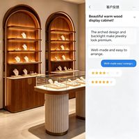 GZowin Luxus-Schmuckvitrinen Glas-Schränke LED-Beleuchtung Anpassbare Farben Umweltfreundliches Design für Juweliergeschäfte Handel