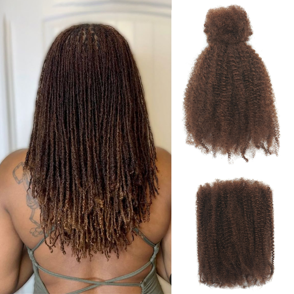 KAMA Natural Twist Braid Brazilian Remy Hair Spring Twist Bulk Wholesale Afro Kinky Twist Bulk Human Hair for Braids