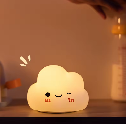 Cute Silicone Cloud Baby Sensor, Children's Room Night Light, Charging Cloud Light