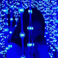 Lampu String Valentine Outdoor & Indoor 360 Derajat 35Mm 50Mm 3D DMX/SPI RGB LED Pixel Ball untuk Pencahayaan Natal dan Valentine
