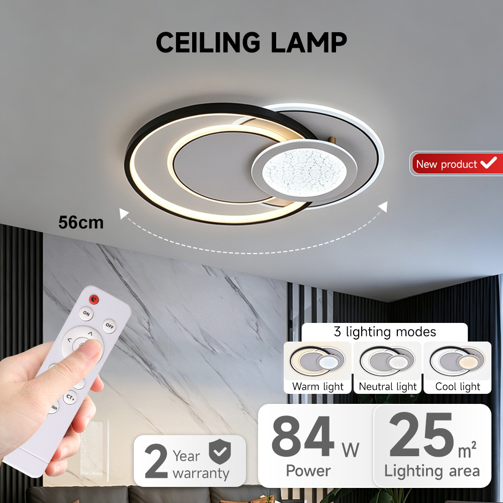 Factory Direct Sale Excellent Indoor Ceiling Lamp Customizable 84W Eye Protection Remote Control Intelligent Led Ceiling Light