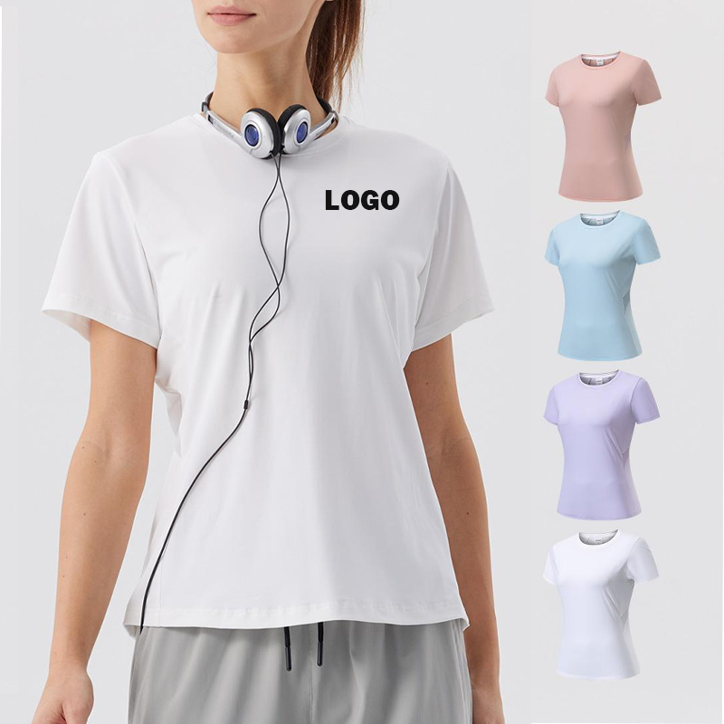 Women's Compression Shirt Short Sleeved Fitness Top, Quick Drying Elastic Sports Base Layer, Quick Drying Gym Yoga Running