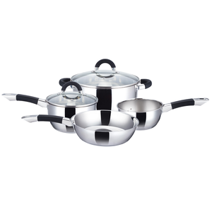 Ensemble de batterie de cuisine en acier inoxydable de 7 pièces, comprenant une poêle à frire - Product Image 6