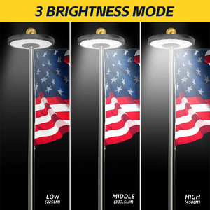 Lampe solaire LED d'extérieur pour camping, poteau de drapeau, tente, randonnée, pêche, urgence - Product Image 2