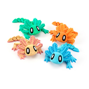 Vashine Salamandre géante imprimée en 3D en PLA, avec aimant de réfrigérateur, jouet animal flexible en cristal amusant pour enfants - Product Image 4