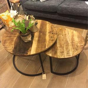 Modern Cheap Smart Tea Desk <strong>Marble</strong> With Metal South American Walnut Living Room Round Wood Coffee Table - Product Image 1