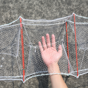(18cmx32cmx29frames) Pots de crabe commerciaux en fil de nylon brun de sortie d'usine équipements de pisciculture <span class=keywords><strong>Cage</strong></span> à appâts de pêche - Product Image 4