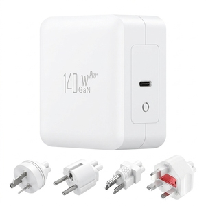 <span class=keywords><strong>Chargeur</strong></span> rapide USB-C PD 3.1 GaN 140W avec prises murales détachables AU, US, UK et EU pour <span class=keywords><strong>Apple</strong></span> iPhone, <span class=keywords><strong>MacBook</strong></span>, téléphone, ordinateur portable - Product Image 2