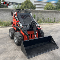 Mini-chargeuse compacte HAVTEK460 diesel, sur chenilles, avec fonction de rétrocaveuse et chargeur frontal, PLC, haute efficacité, taille personnalisable