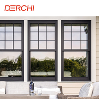 Ventana Moderna Personalizada de Doble Hoja, Ventanas Verticales de Aluminio para Baño, Disponibles en Colores Personalizados