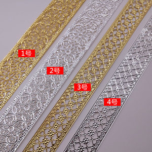 Embossed Lace Strips Gold Silver European Style <b>Frame</b> Mouldings Decorative Trim for Photo <b>Frames</b> - Product Image 1