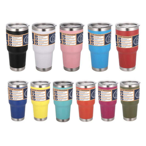 Tazze da Viaggio in Acciaio Inox 304 a Doppia Parete per Incisione Laser, Bicchiere Termico da 30 oz Personalizzabile - Product Image 1
