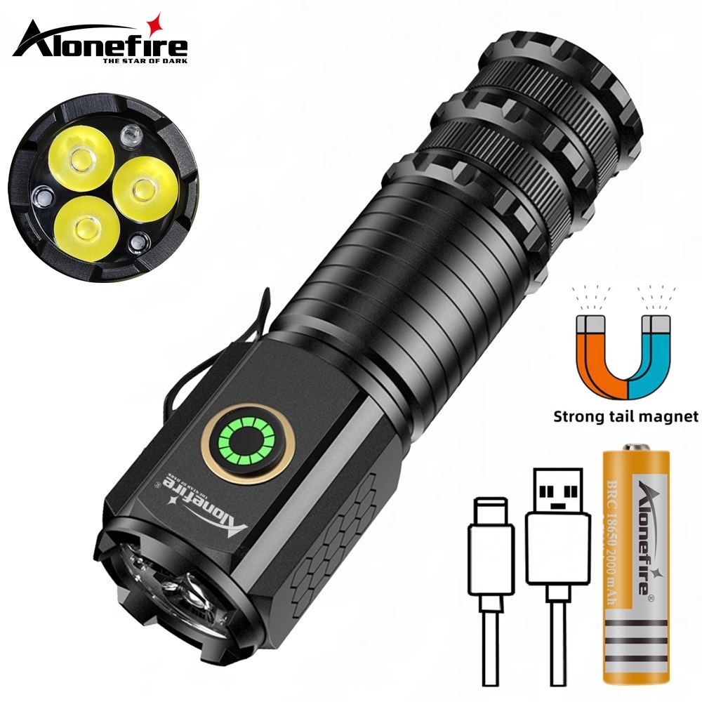 Mini Lampe Torche USB Rechargeable Avec Aimant – Urgence, Camping, Extérieur