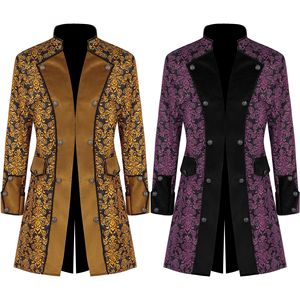 per Giacca da uomo retrò rinascimentale gotica vittoriana steampunk tailcoat da uomo, uniforme da smoking ricamato vittoriano medievale per Giacca da uomo retrò rinascimentale gotica vittoriana steampunk tailcoat da uomo, uniforme da smoking ricamato vittoriano medievale