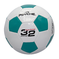 Ballon de football blanc pour enfants PSYCHE Factory Supply, taille 1.5, toucher doux, PVC, cousu à la machine, avec logo personnalisé