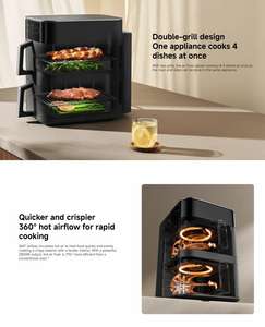 Freidora de Aire Inteligente Xiaomi de Doble Capa 12L, Horno Multifuncional para Hacer Papas Fritas, Horno Freidora de Aire de Gran Capacidad - Product Image 5