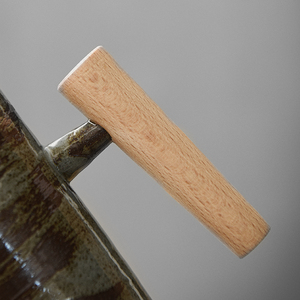 Tasse à café en céramique vintage de style japonais avec manche en <span class=keywords><strong>bois</strong></span> gobelet à bière au lait et à thé pour la maison et le bureau. - Product Image 5