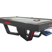 Table de billard SUNDAYS au design moderne, 9 pieds, 9 boules, avec surface en ardoise, pieds en fer, logo personnalisé, écologique, durable, pour la maison