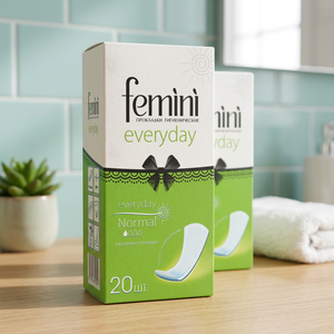Sanitary Pads FEMINI Everyday 20 Pcs Medium Absorbency <b>Thin</b> Daily Use Medical Grade Class II Pack - Product Image 2