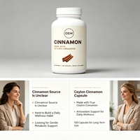 Capsules de cannelle de Ceylan en marque privée pour la santé cardiaque, favorisent une circulation saine, complément de cannelle de Ceylan