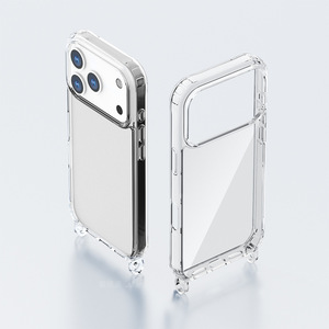 Étui de téléphone avec cordon pour <span class=keywords><strong>iPhone</strong></span> 17 16 15 14 13 12 Pro - Meilleure vente, transparent, en TPU et PC, antichoc et moulé par injection - Product Image 1