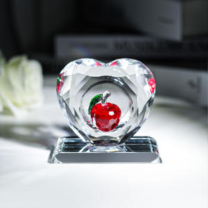 Boule de cristal rouge polie, objets de collection écologiques, presse-papiers décoratif, figurine, cadeau de Noël - Product Image 5