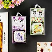 Kotak Penyimpanan Bertema Kartun KIKI-533 Headphone Berkabel 3.5mm Tahan Air IPX-2 Bahan ABS/TPE Panjang 1.2m Warna Sesuai Pesanan