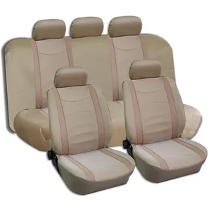 定制纳帕真皮座椅套，用于汽车Interor配件黑色和红色通用汽车座椅套全套豪华