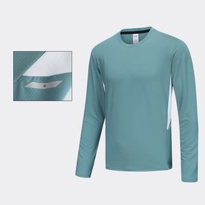 Camisetas deportivas de manga larga personalizadas para hombre al por mayor, camisetas deportivas de secado rápido transpirables que absorben el sudor, ropa de gimnasio para entrenamiento con capa base - Product Image 1