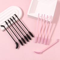 Mini baguette de mascara à double extrémité en nylon, 20 pièces/paquet, brosse de nettoyage pour extension de cils, brosse de maquillage