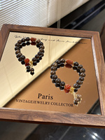 Bracelet en cristal naturel Sinyore Red Ember Aroma - Bois d'agar