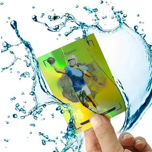 Custom Design PET Material Waterproof Sport Trading Card Game With Holo Made From Durable Paper