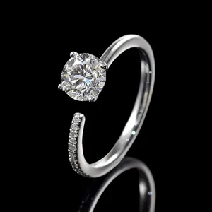 Roomy diamond solid gold jewelry IGI certificate 1ct diamond D VVS2 new diamond women ring