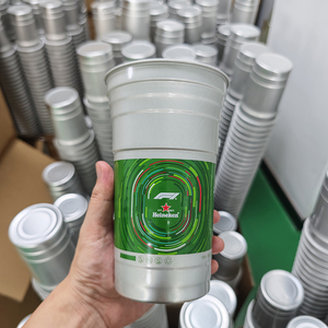 Nouvelle tasse de bière de fête 26 oz tasses en aluminium réutilisables tasses en aluminium jetables tasse en aluminium durable empilable avec Logo - Product Image 4