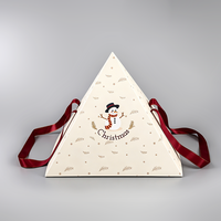 Boîte en carton pyramidal personnalisée Sunshine Brand avec revêtement UV, réutilisable pour traiteur, gâteaux, desserts, plateaux de présentation, nouveau design personnalisé