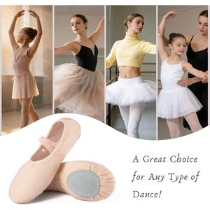 รองเท้าบัลเลต์ผ้าใบพื้นแบน Dynadans สำหรับเด็กหญิง ผู้หญิง เด็กเล็ก และเด็กวัยหัดเดิน - Product Image 1